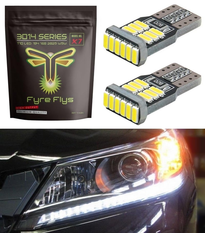 Fyre Flys LED Headlight DRL Strip Bulbs for 20132015 Honda Accord Super Bright 6000K white Canbus Error Free 3014 Series