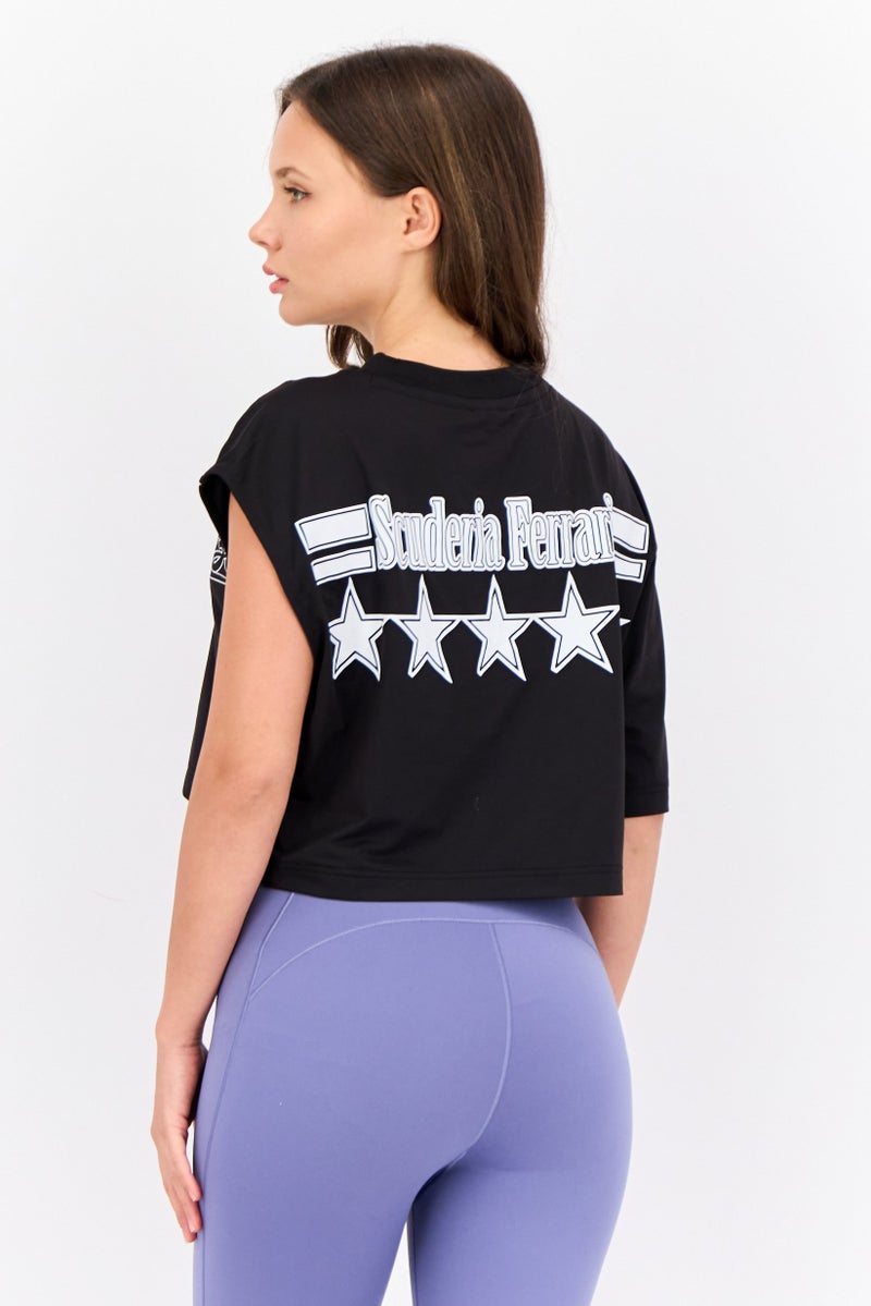 PUMA Puma x Scuderia Ferrari Women Sportswear Fit Short Sleeves Outdoor Top, Black - Image 2
