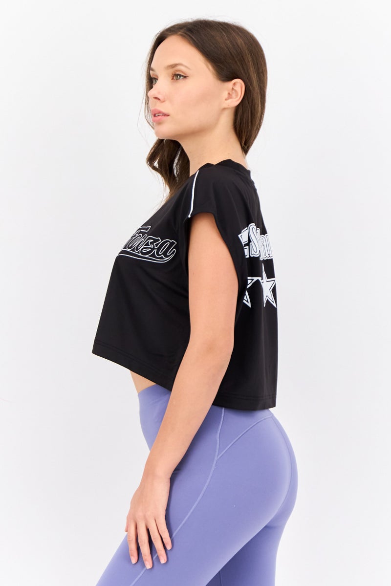PUMA Puma x Scuderia Ferrari Women Sportswear Fit Short Sleeves Outdoor Top, Black - Image 3
