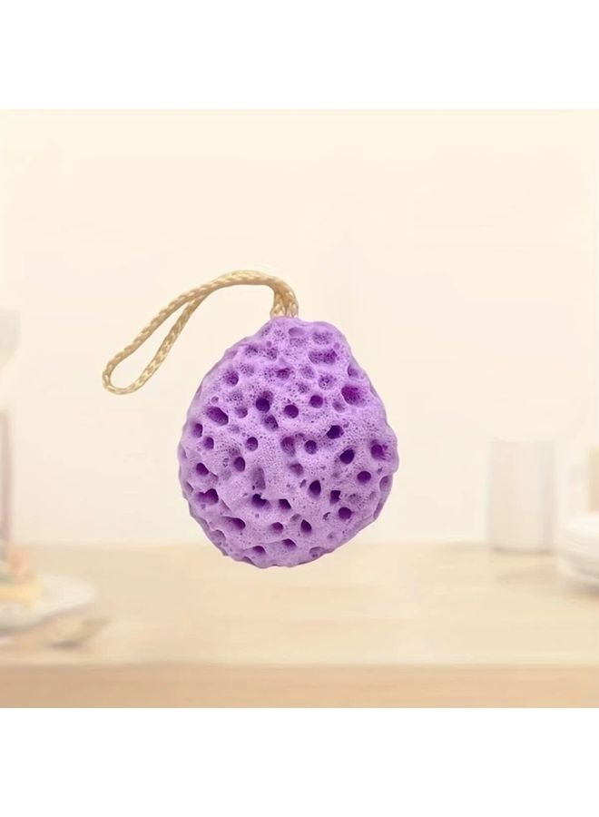 Cheese Purple Japanese Honeycomb Bath Sponge Ultra Soft Large Bubble Bath Scrub For Men And Women - Image 2
