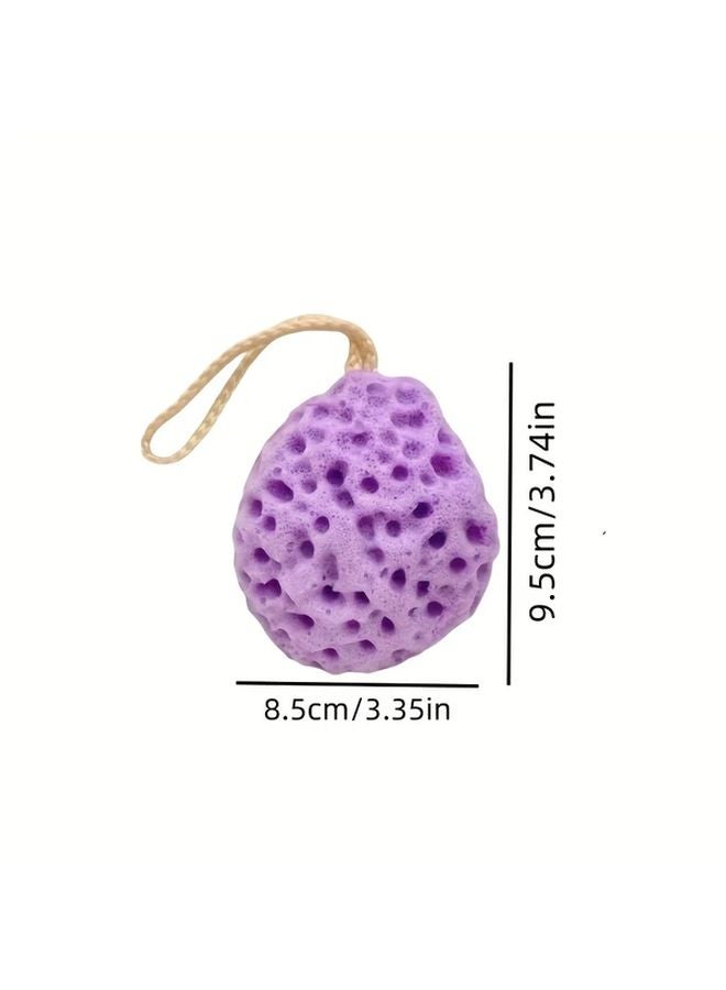Cheese Purple Japanese Honeycomb Bath Sponge Ultra Soft Large Bubble Bath Scrub For Men And Women - Image 3