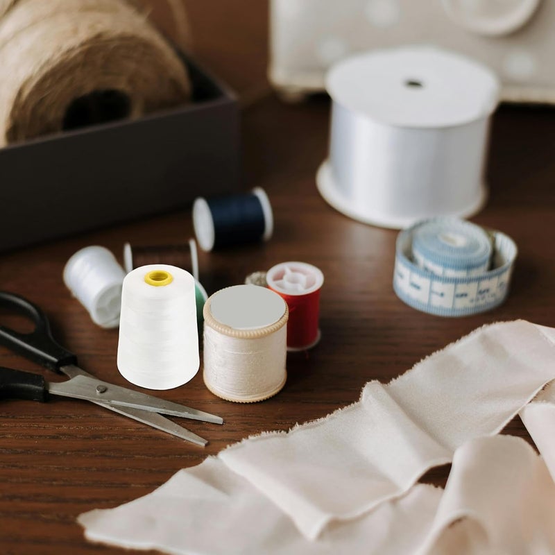 5000 Yards Heavy Duty Polyester Sewing Thread 3-Strand Quilting Thread White for Household Sewing and Embroidery Machine Use - Image 5