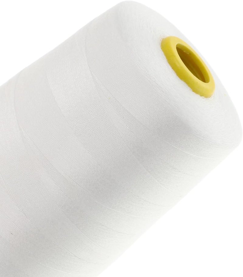 5000 Yards Heavy Duty Polyester Sewing Thread 3-Strand Quilting Thread White for Household Sewing and Embroidery Machine Use - Image 3
