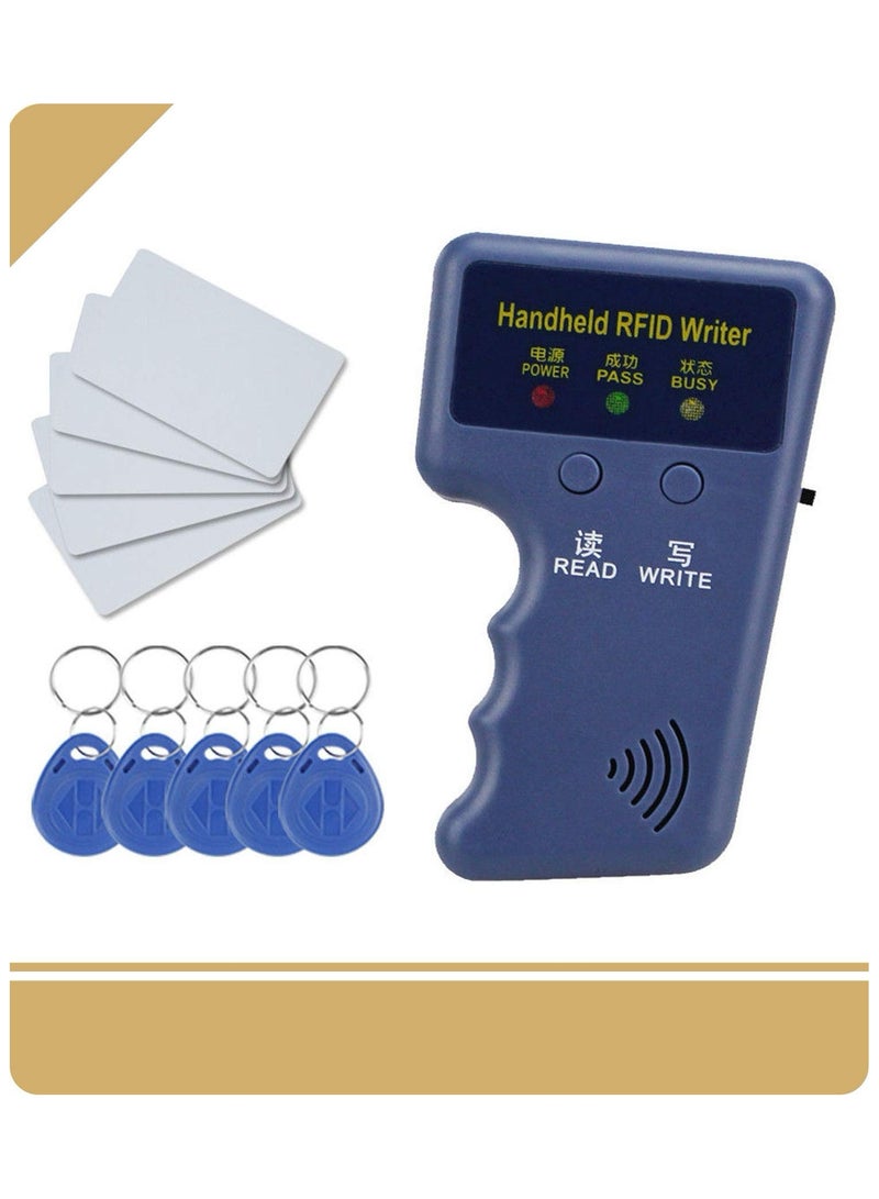 Professional Handheld RFID 125KHz ID Card Copier Reader Writer Portable Duplicator Durable with 5 Writable Tags 5 Writable Cards (Copier Bundle)  - Image 4