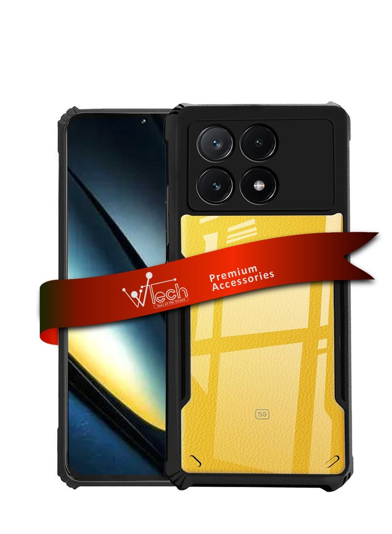 Wtech Hybrid TPU Silicone with Raised Armour Bumpers Slim Case Cover For Xiaomi Poco F6 Pro 5G 2024 Black - Image 1