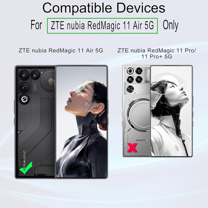 Ibywind for ZTE nubia RedMagic 11 Air Screen Protector,2-Pack,9H Hardness Tempered Glass with Camera Lens Protector,Easy Installation Tool,Bubble-Free,Fingerprint Unlock,Anti-Shatter,Anti-Scratch - Image 2