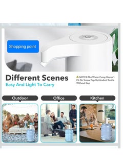Shopping Point Electric Water Bottle Pump, Water Bottle Dispenser,USB Charging Drinking Water Dispenser, Universal Water Pump for 5 Gallon Water Jugs Bottles, Portable Water Dispenser for Home Camping  - Image 3