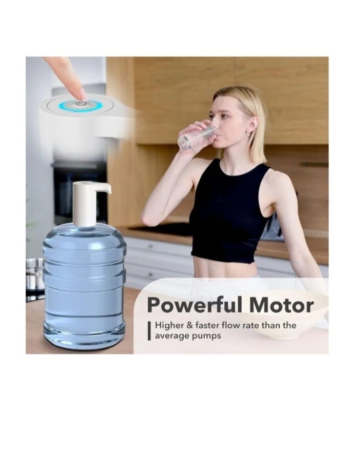 Shopping Point Water Dispenser Pump for 5 Gallon Bottle, USB Rechargeable Electric Water Bottle Pump Dispenser Portable Drinking Water Pump for Home Camping Office Universal 1-5 Gallon Bottle - Black - Image 4