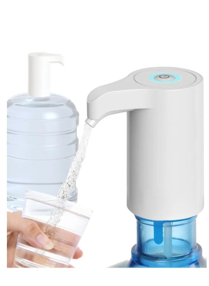 Shopping Point Water Dispenser Pump for 5 Gallon Bottle, USB Rechargeable Electric Water Bottle Pump Dispenser Portable Drinking Water Pump for Home Camping Office Universal 1-5 Gallon Bottle - Black - Image 1