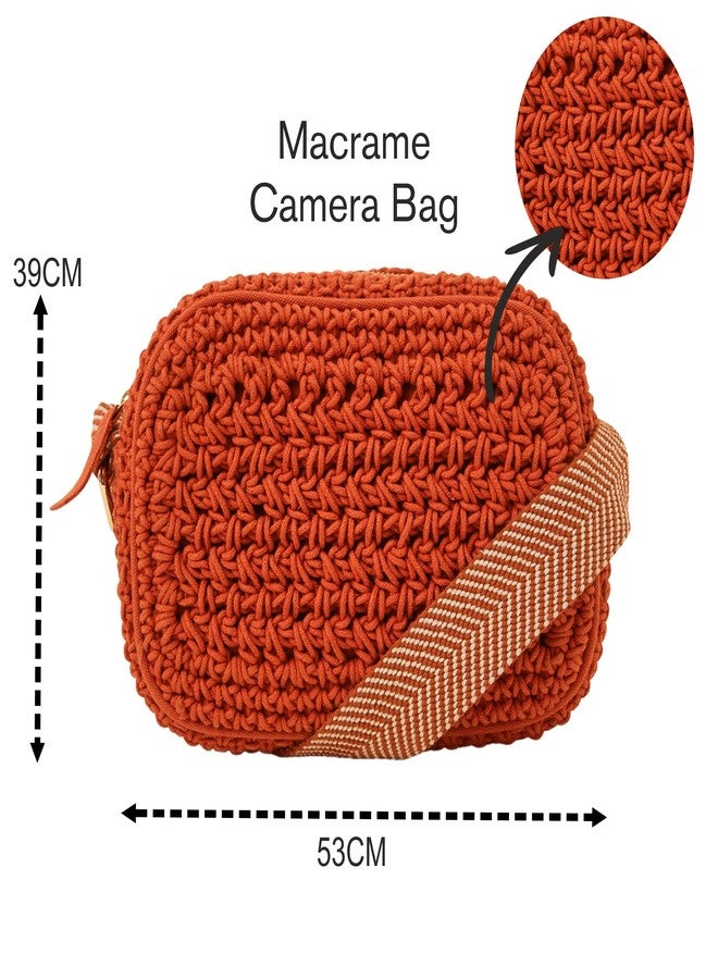 أكسيسورايز حقيبة كاميرا مكرمية نسائية من أكسسورايز لندن - Image 4
