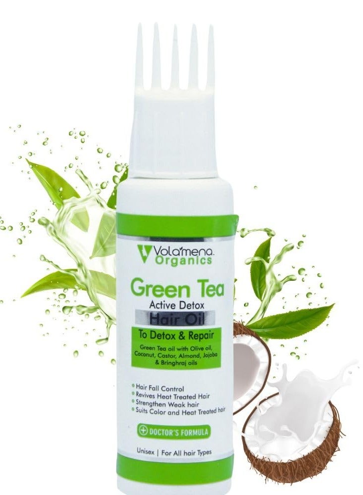 VOLAMENA WITH DEVICE Green Tea Active Hair Oil 50ml - Image 1