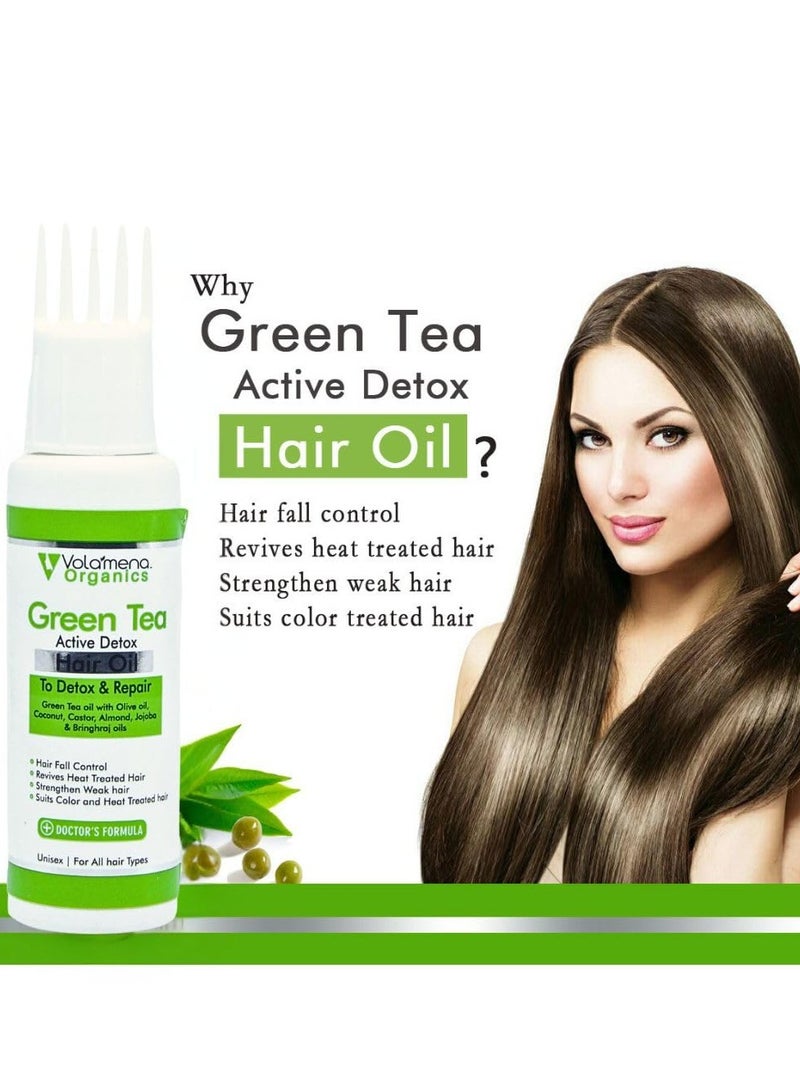 VOLAMENA WITH DEVICE Green Tea Active Hair Oil 50ml - Image 3