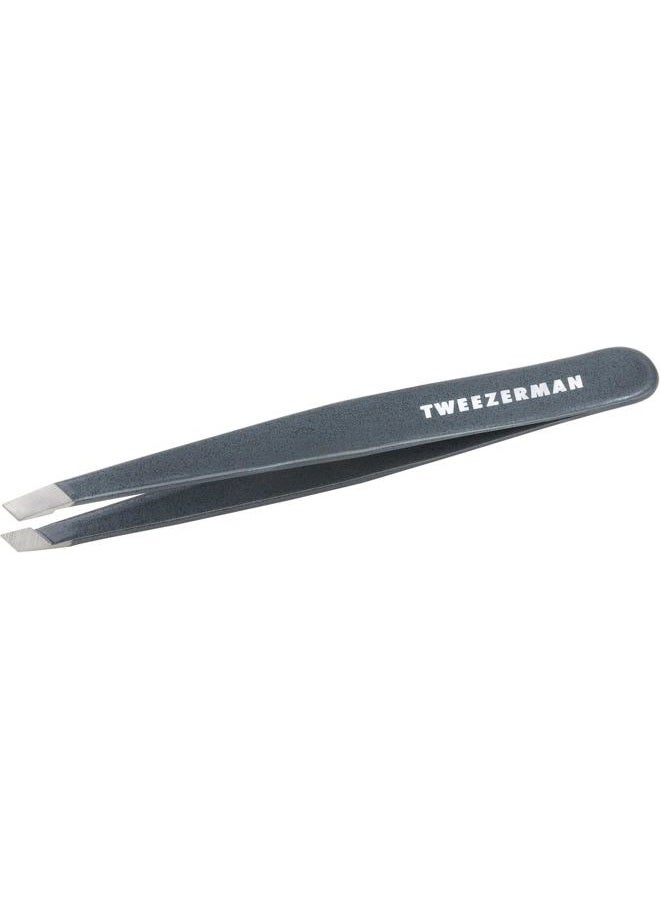 Tweezerman Stainless Steel Slant Tweezer - Eyebrow Tweezers for Women and Men (Blue Stone) - Image 1