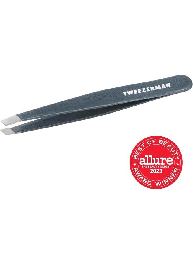 Tweezerman Stainless Steel Slant Tweezer - Eyebrow Tweezers for Women and Men (Blue Stone) - Image 3