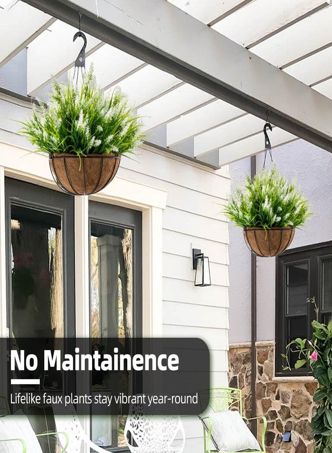 AENTGIU UV Resistant Faux Outdoor Plant, Fake Monkey Grass with Flowers, 12 Bundles Outdoor Artificial Plants Porch Decoration for Planter, Realistic Greenery with Flexible Stems for Patio Garden Pathway - Image 5