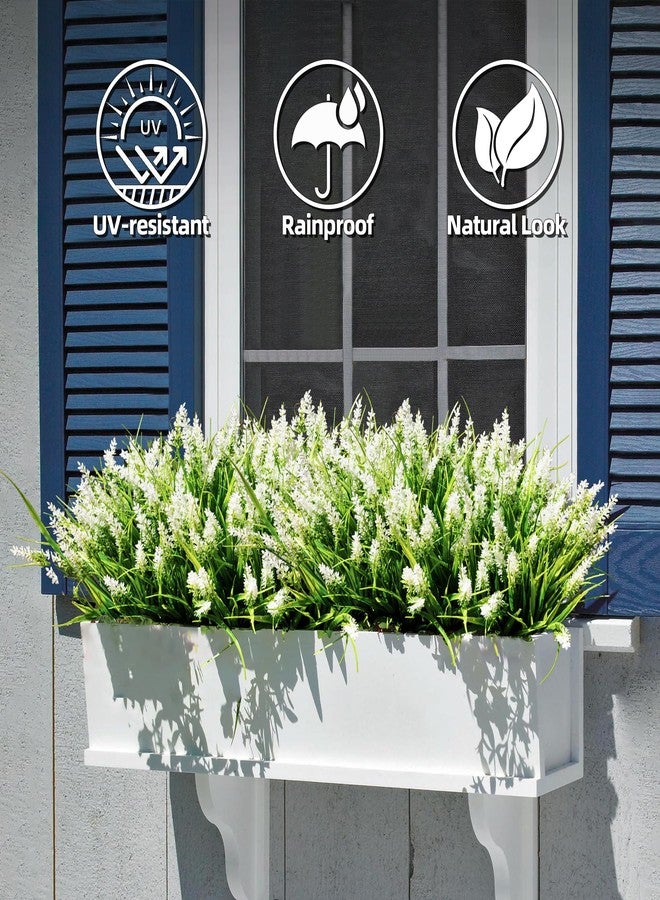 AENTGIU UV Resistant Faux Outdoor Plant, Fake Monkey Grass with Flowers, 12 Bundles Outdoor Artificial Plants Porch Decoration for Planter, Realistic Greenery with Flexible Stems for Patio Garden Pathway - Image 4