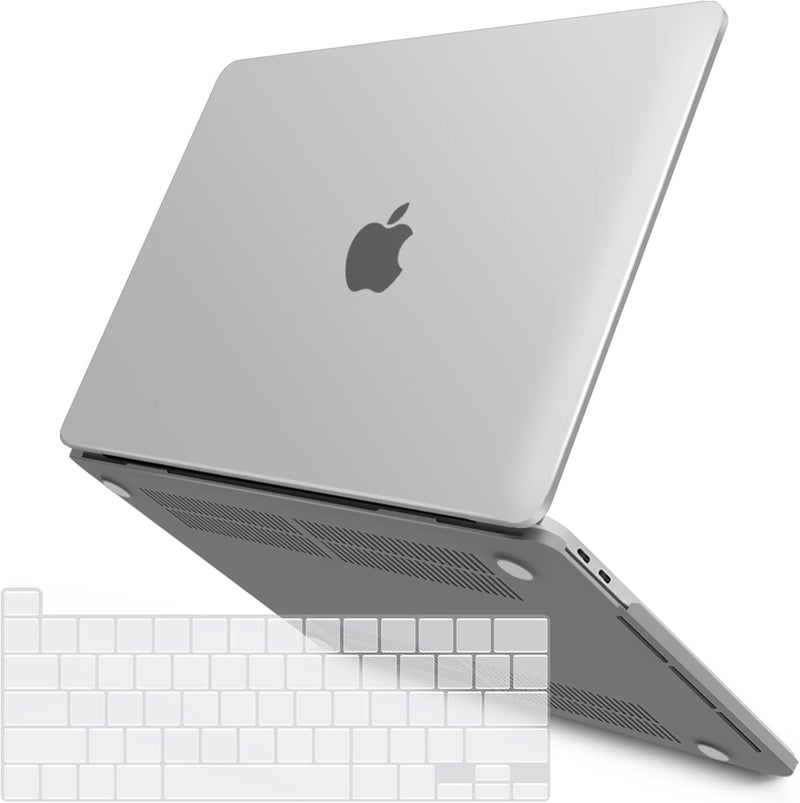 I Benzer Compatible with 2025 2024 M2 MacBook Pro 13 Inch Case 2025-2016 M1 A2338 A2289 A2251 A2159 A1989 A1706 A1708, Hard Shell Case & Keyboard Cover for Mac Pro 13, Frost Clear, T13CL+1A - Image 1