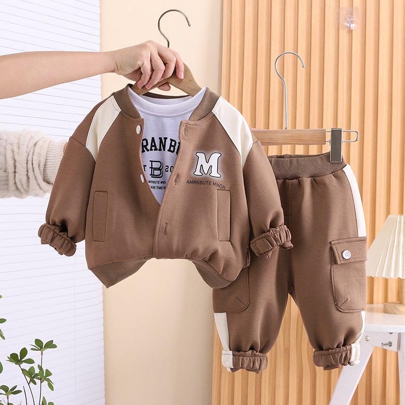 Generic Boys Coat Children'S Suit Baby 2025 Spring New Baseball Uniform ...