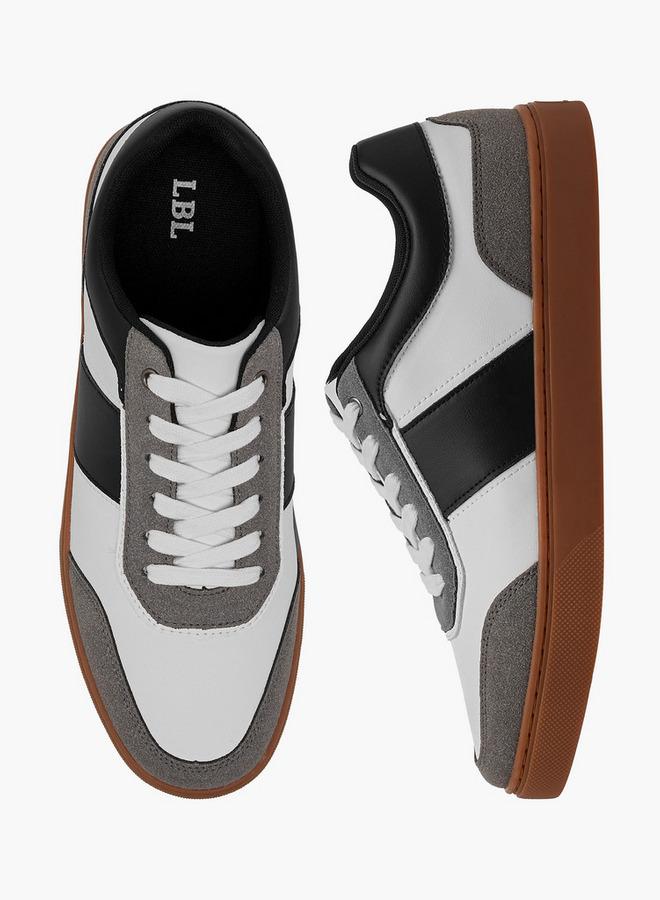 LBL by Shoexpress Men Panelled Sneakers with Lace-Up Closure - Image 2