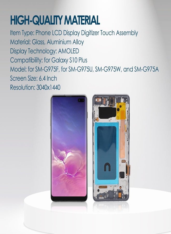 Yoidesu AMOLED for S10 Plus, OLED LCD Screen, S10+ Touch Screen, Digitizer Replacement for S10 Plus SM G975F G975U G975W G975A, 6.4 Inch (Black) - Image 5