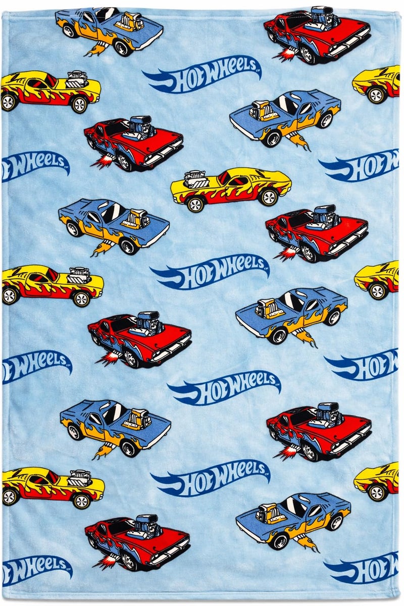 Hot Wheels Blanket 30 x 40 BabyToddler Hot Wheels Throw Blanket Hot Wheels Blanket Soft Plush Fleece Race Car Blanket Kids 30 x 40 Multicolor Officially Licensed