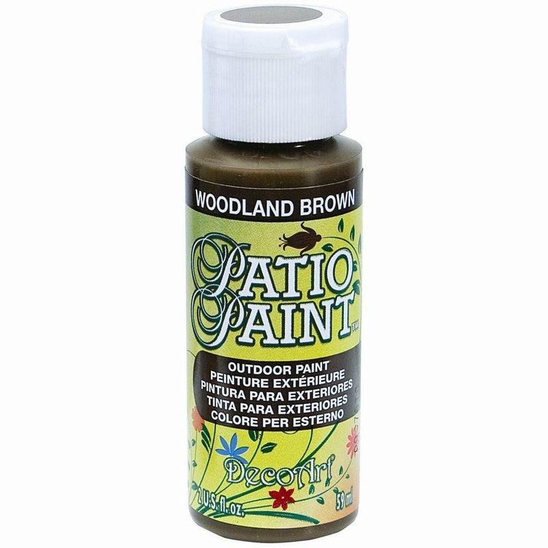 DecoArt Patio Paint 2-Ounce Woodland Brown Acrylic Paint - Image 1