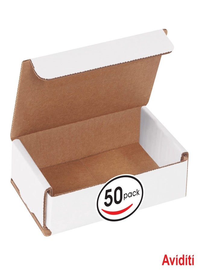 Aviditi White Corrugated Cardboard Mailing Boxes, 5" x 3" x 1", Pack of 50, Crush-Proof, for Shipping, Mailing and Storing - Image 3