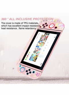 KASTWAVE Protective Case for Nintendo Switch Cute Soft Slim Grip Cover Shell for Console and Joy Con with Screen Protector Thumb Grips Anti Scratch  - Image 3