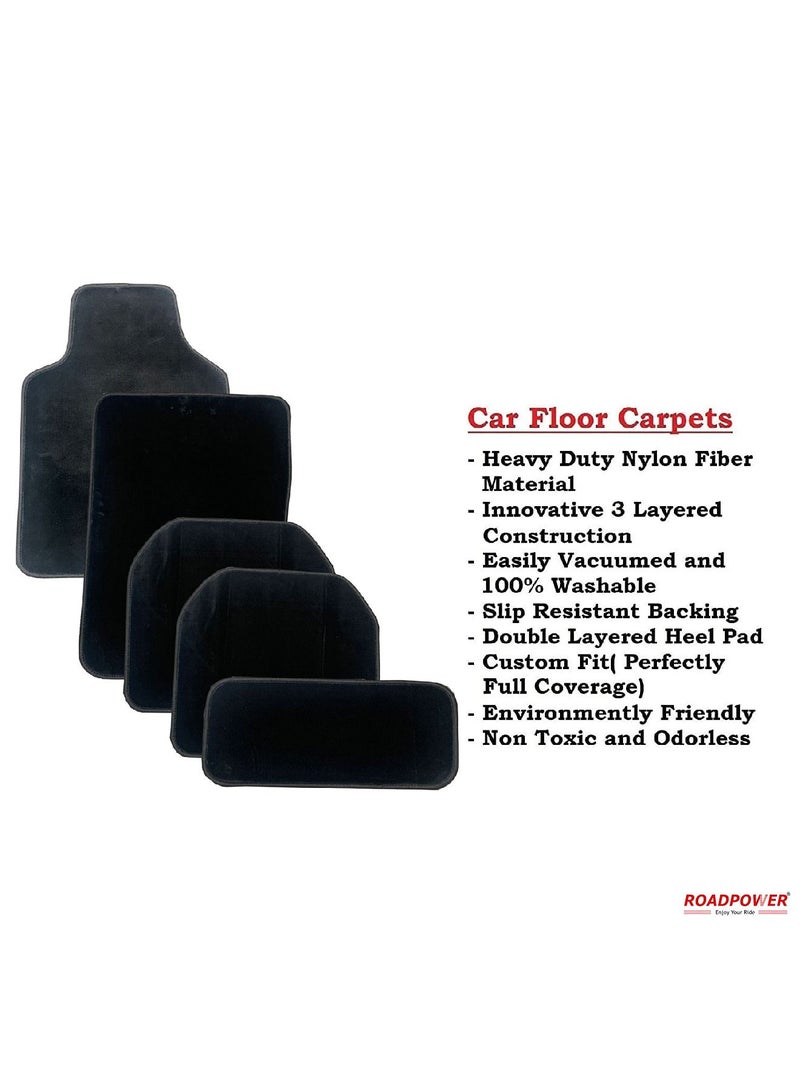 Car Floor Mat Luxury Grass Foot Mats Compatible With Premium Vinyl Washable  Floor Mat Black