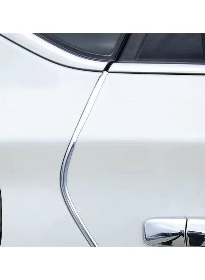 HY - Car Door Edge Guards, Universal U Shape Custom Chrome Plated DIY Moulding Trim Strip Line for Sedan Car Pickup Air Vent Door Edge Decoration (5m, Silver) - Image 1