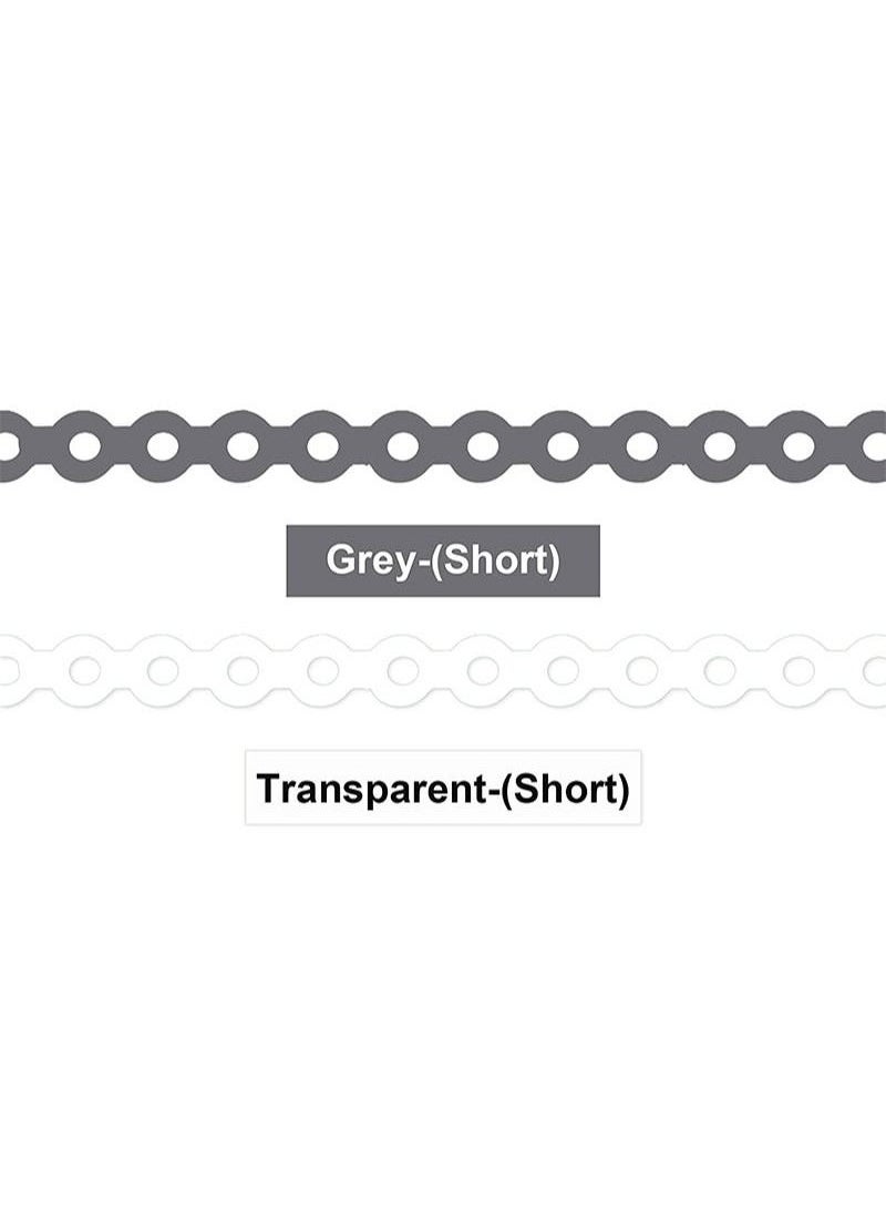 Geustos Orthodontic Bracket Rubber Chain Power Chain, Medium Distance, Dental Rubber Chain For Brackets, Continuous, Transparent and Gray, 2.28m/Roll  - Image 4