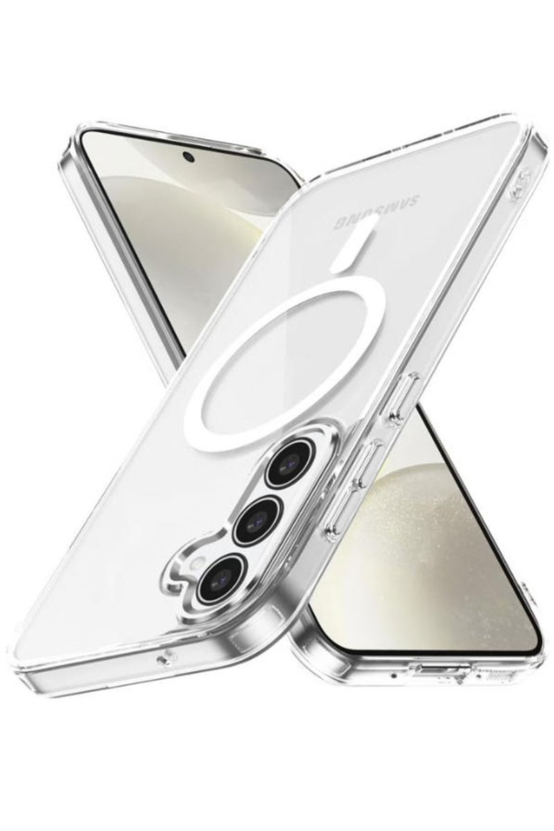 Magnetic Case Cover for Samsung Galaxy A56 5G, Compatible with MagSafe,Anti-Yellowing Crystal Clear Shockproof Protection Back Cover, Ultra Slim Strong Magnet Phone Shell Case for Samsung Galaxy A56 5G