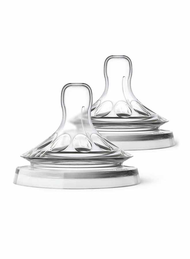 Philips Avent Pack Of 2 Natural Baby Teat Variable Flow, 3 Months+