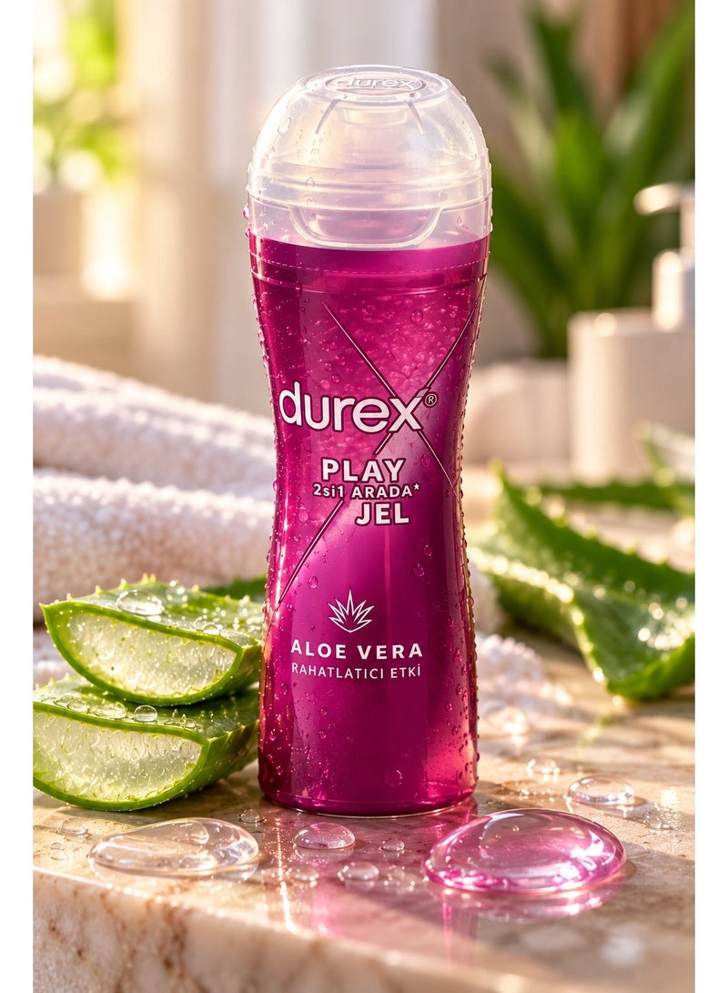 Durex Play 2-in-1 Aloe Vera Water-Based Intimate Lubricating Gel – Imported from Turkey – 200ml - Image 2