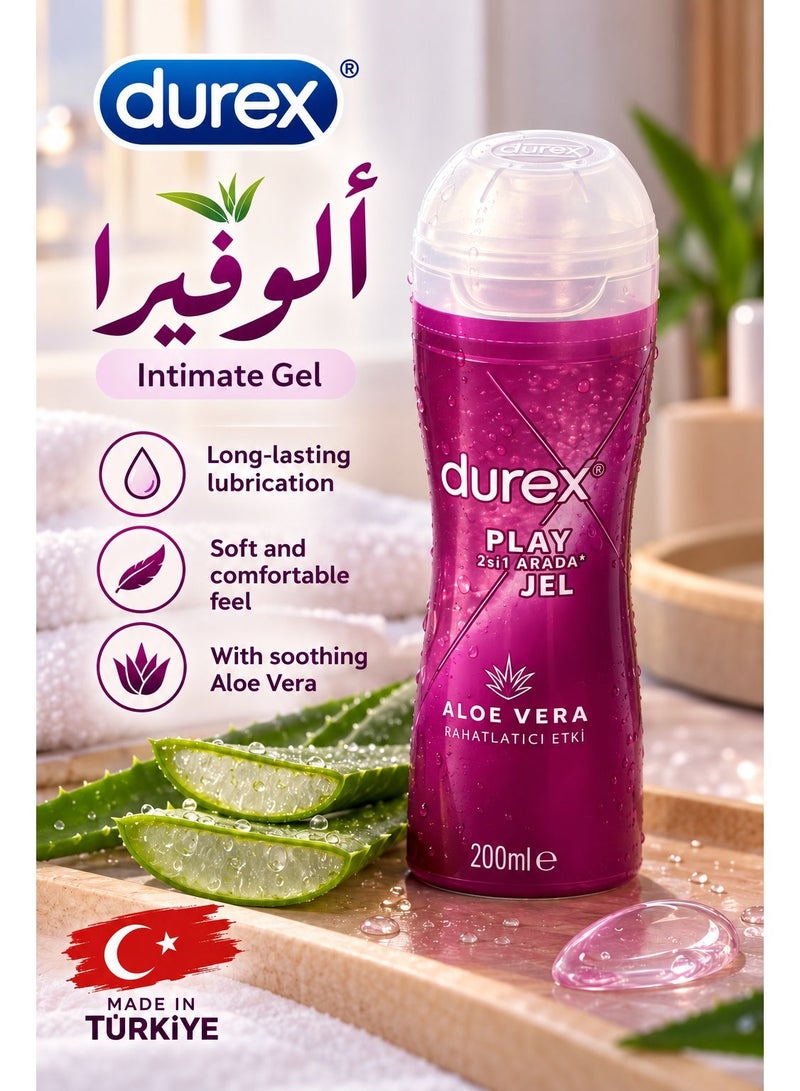 Durex Play 2-in-1 Aloe Vera Water-Based Intimate Lubricating Gel – Imported from Turkey – 200ml - Image 1