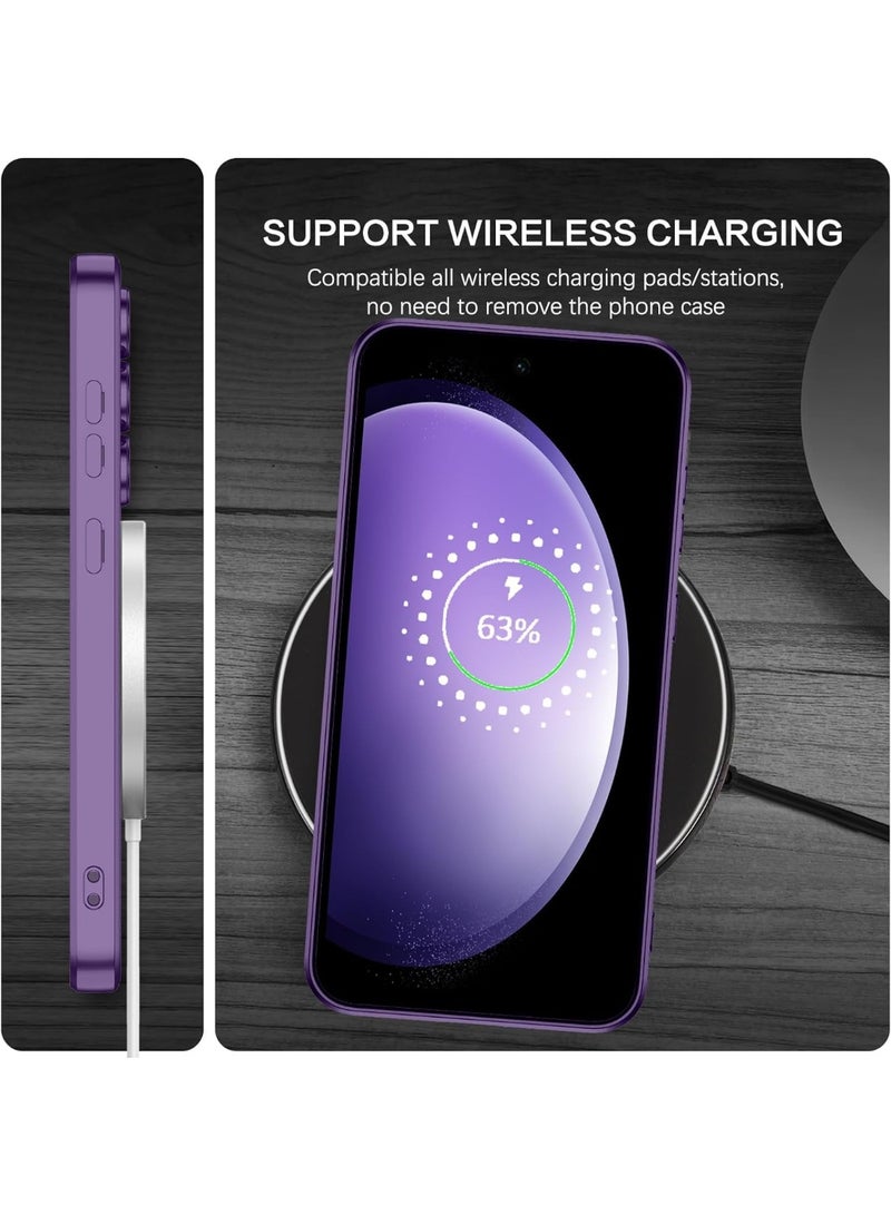 Magnetic Clear Case for Samsung Galaxy S25 FE with Camera Lens Protector Magsafe Compatible Electroplated Soft TPU Shockproof Anti-Scratch Phone Case for Galaxy S25 FE - Image 3