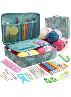 Arabest Beginners Adults/Kids Complete Crochet Set, Yarn Crochet Instruction Crochet Hook Storage Case Knitting & Crochet Supplies Ideal Crochet Gift, Crocheter Beginner (Flamingo)  - Image 1