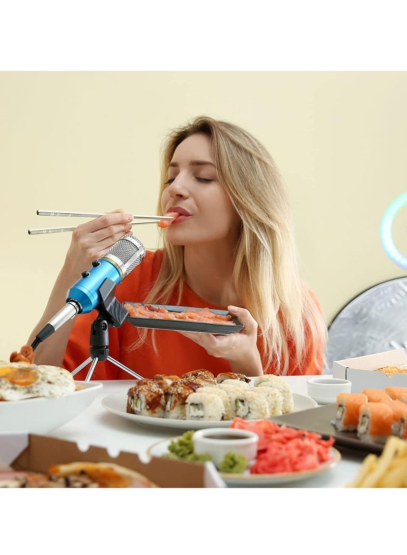 KASTWAVE Stainless Steel Chopsticks, Silver Metal Reusable Chopsticks, Dishwasher Safe Metal Chopsticks Square Lightweight Chop Non-slip Sticks, Gift Set 5 Pairs - Image 4