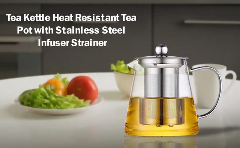 ZROY ENTERPRISE Borosilicate Glass Kettle Teapot | 750ml | with Removable Infuser & Lid & Handle, Glass Tea Kettle Stovetop Safe, Great for Loose Leaf Tea, Blooming Tea, Tea Bags (ZROY - 06) - Image 5