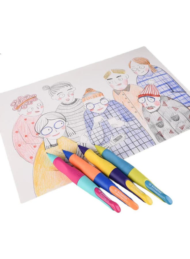 Stabilo Automatic Pencil 1.4Mm For Elementary School Students Writing Tool, Quick Mastery Of Writing Pressure, Automatic Retractable Tip, Children'S Posture Correction, Hb, Blue Orange Color B-46905-5 - Image 2