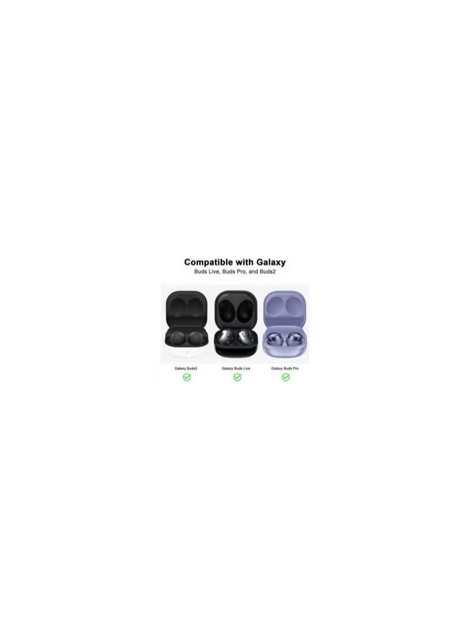 CATANES Samsung Galaxy Buds Live (2020) / Galaxy Buds 2 (2021) / Galaxy Buds Pro (2021) Protective Silicone Case Shockproof Ultra Slim Skin with Keychain Carabiner Blue - Image 2