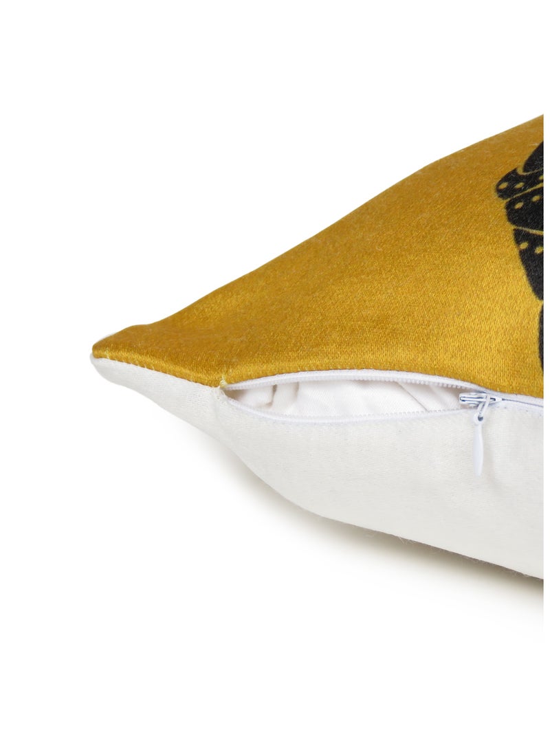 Oussum Lady Decorative Yellow Throw Pillow Covers Pack of 2 For Office Car Seat Home Bedroom Sofa Home Decoration Chair (16 X 16 Inch)  - Image 2