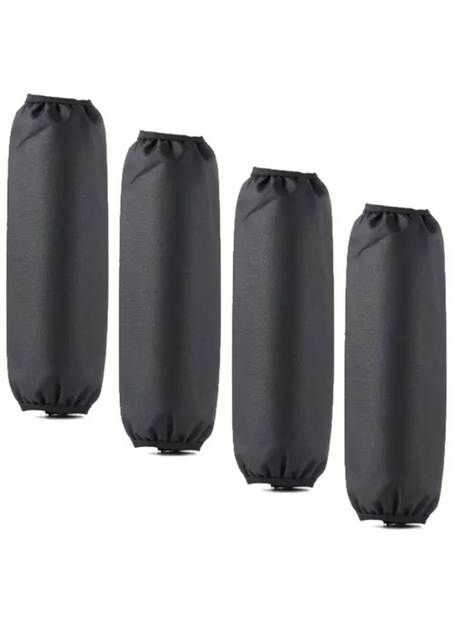 4 PCS Universal Off Road Motorcycle Shock Absorber Covers Black Rubber For Protection - Image 1