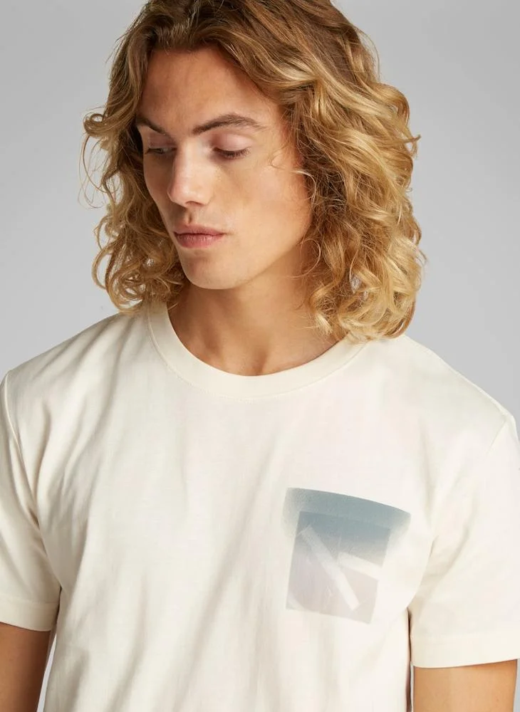 Calvin Klein Jeans Monogram Print Crew Neck T-Shirt