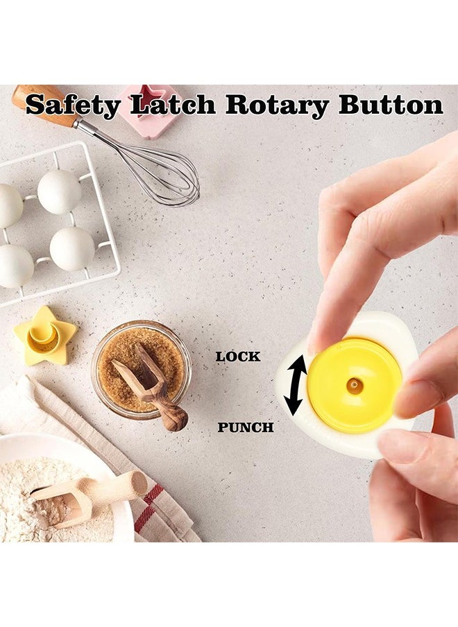 HY - 2 Pcs Egg Piercers for Raw Eggs, Egg Hole Egg Separator Tools for Kitchen Gadgets for Hard Boiled Eggs Simple Egg Punchers Piercer with Retractable and Sharp Pin (Yellow) - Image 1