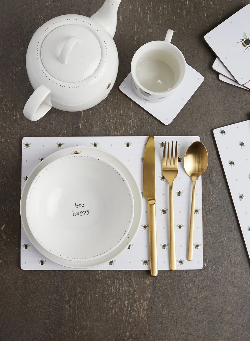 Marks & Spencer Set Of 4 Bee Print Placemats & Coasters