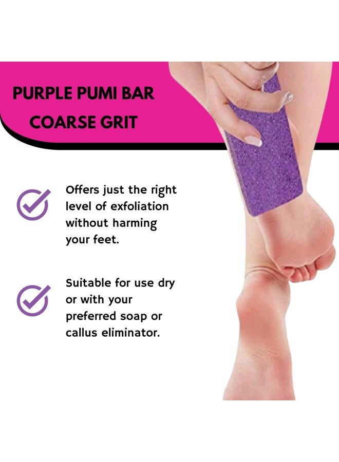 Mr. Pumice Purple PUMI Bar, Extra-Coarse Callus Remover, Pedicure Stone & Ped File Scrubber for Smooth Feet and Heels, 6 Pack - Image 5