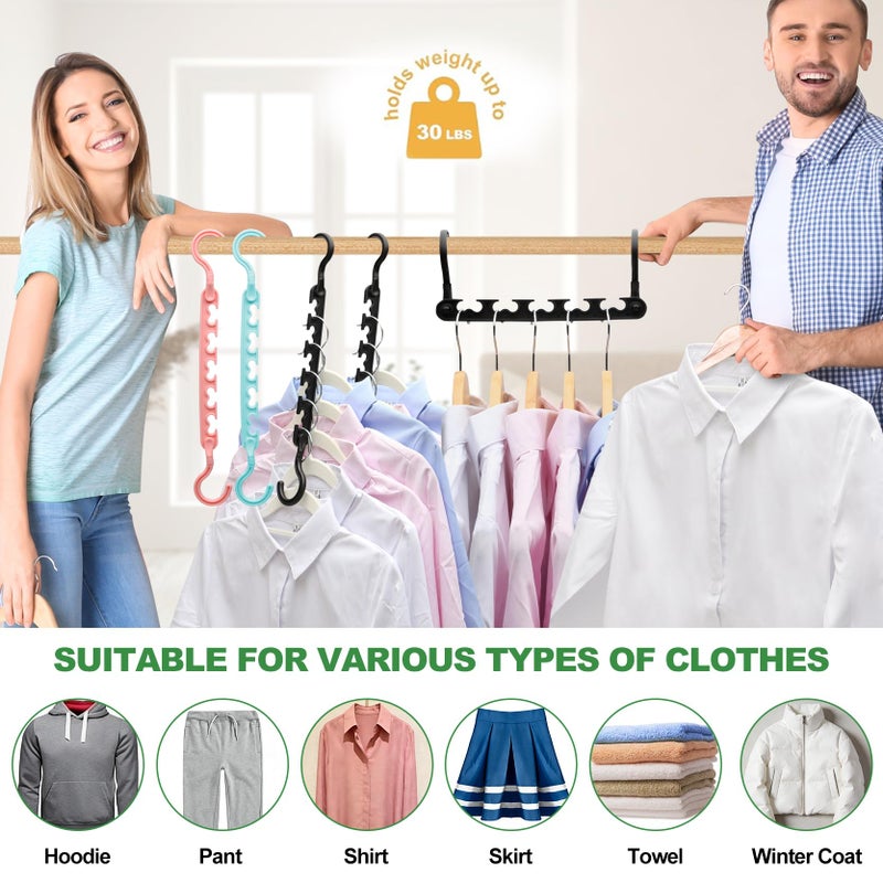 HZZILEY 8-Pack-Closet-Organizers-and-Storage,Sturdy Organization-and-Storage-Hangers-Space-Saving for Wardrobe,Dorm-Room-Essentials for College Students Girls Smart Clothes Hanger Apartment Essentials - Image 3