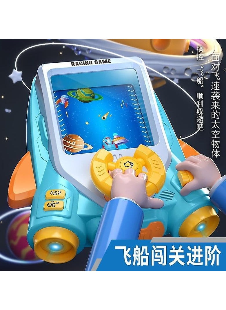 Generic - Handheld Game Console, Steering Wheel Game Controller Portable Simulation Game Console Educational Toy with Encouraging Sound Effects for Party, New Year, Birthday, Festival "Baby Blue" - Image 1