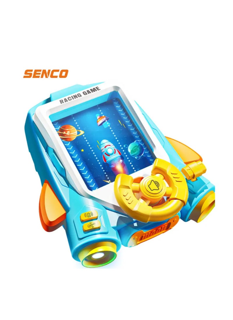 Generic - Handheld Game Console, Steering Wheel Game Controller Portable Simulation Game Console Educational Toy with Encouraging Sound Effects for Party, New Year, Birthday, Festival "Baby Blue" - Image 1